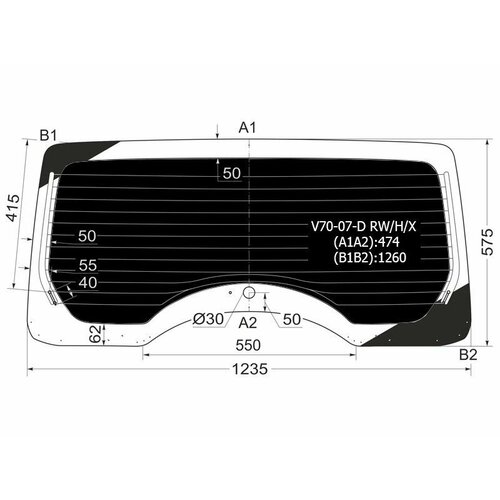 Стекло Заднее С Обогревом Mitsubishi Pajero 3/5d 06- XYG арт. V70-07 RW/H/X