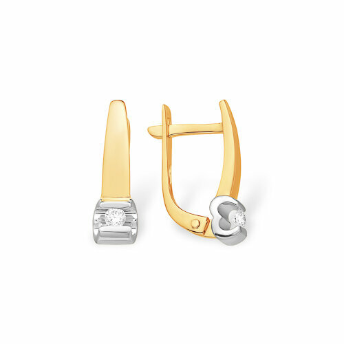 Серьги Яхонт 226915, золото, 585 проба, бриллиант