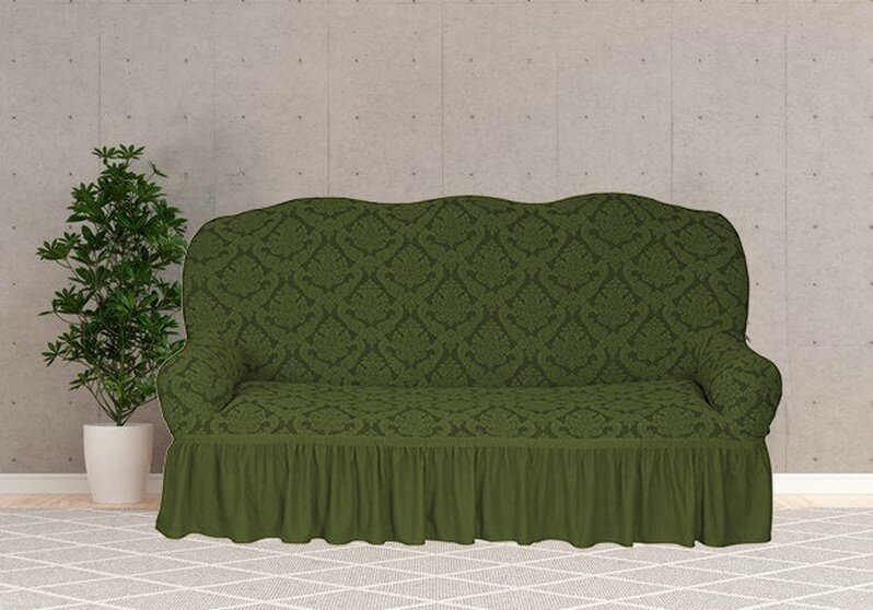фото KARTEKS Чехол для дивана Sharona цвет: зеленый (185 см)