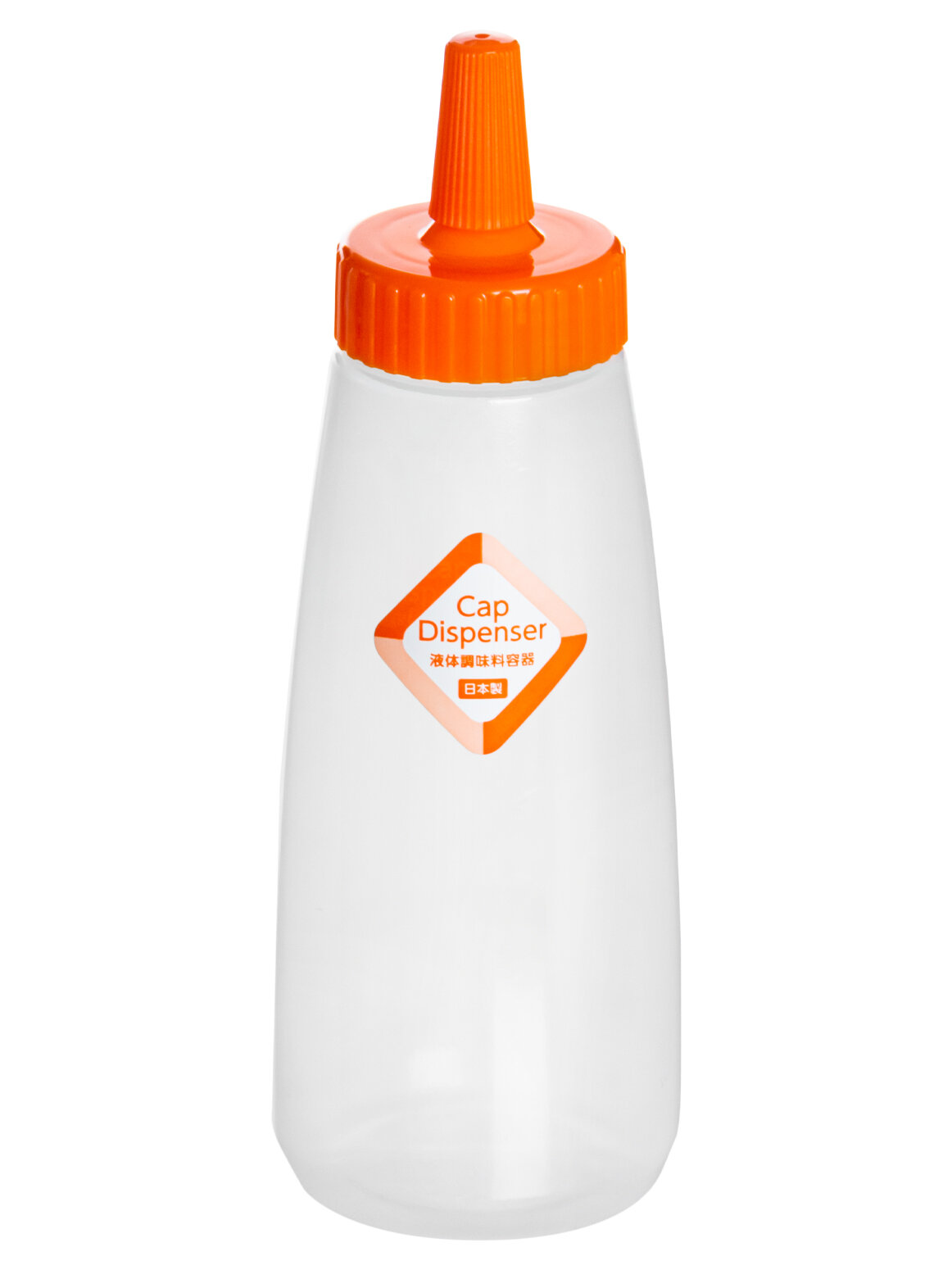 Бутылочка для соуса 350 мл / Соусник Д6,4х18,8 см с оранжевой крышкой - фотография № 2