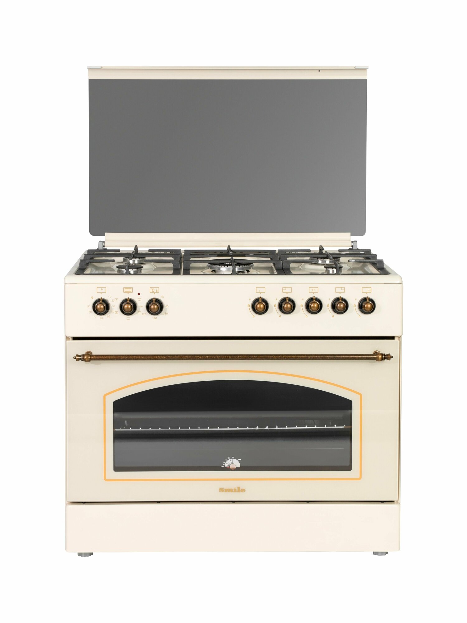 SMILE SM9GER310 бежевый (5-конф, г/к, ретро, стекл. кр, чугун, подсв, розжиг, таймер, конвекция)