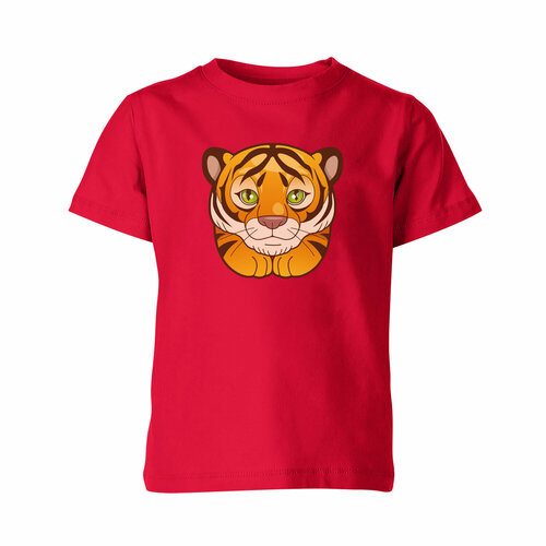 Футболка Us Basic, размер 4, красный детская футболка милый тигр 116 синий