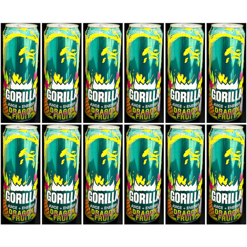 Энергетический напиток Горилла Драгон Ананас (Gorilla Dragon fruit Pineapple) 0.5 л ж/б упаковка 12 штук