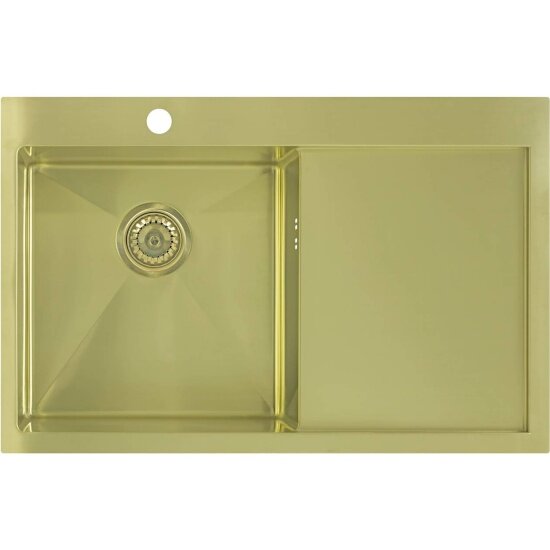 Кухонная мойка Seaman Eco Marino SMV-780R Light Gold (PVD, Gold 2, satin), стандартная комплектация - Светлое золото сатин