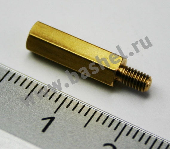 PCHSN-15, Стойка для печатных плат, KLS, шестигранная, 15 мм, М3, латунь