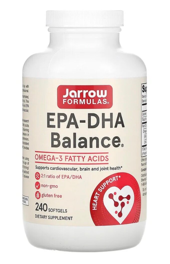 Jarrow Formulas, джэрроу формулас, ЭПК-ДГК баланс, EPA-DHA Balance, 240 мягких таблеток