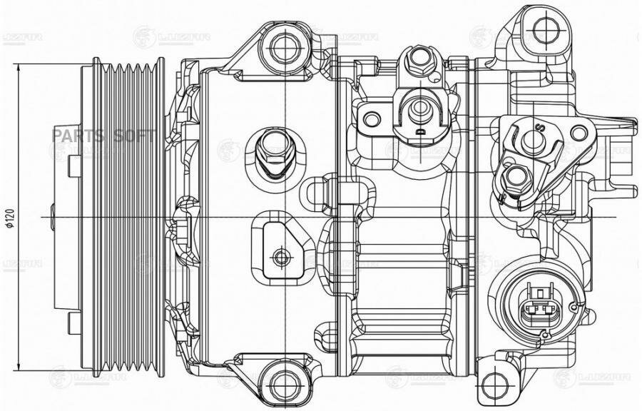 Компрессор кондиц. для а/м Toyota Camry (18-)/RAV 4 (18-) (LCAC 1941) LUZAR LCAC1941 | цена за 1 шт