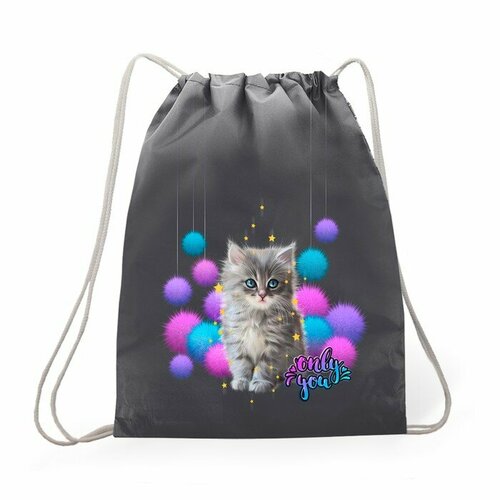 Мешок для обуви 435 х 360 мм Stavia плотность 600D с водоотталкивающей ПУ-пропиткой Котенок в пушках 1032₽