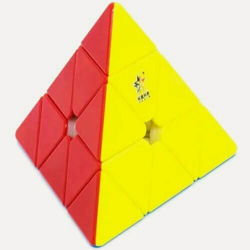 Изображение товара Пирамидка Магнитная Рубика YuXin Pyraminx HuangLong M / Игра головоломка / С темным красным