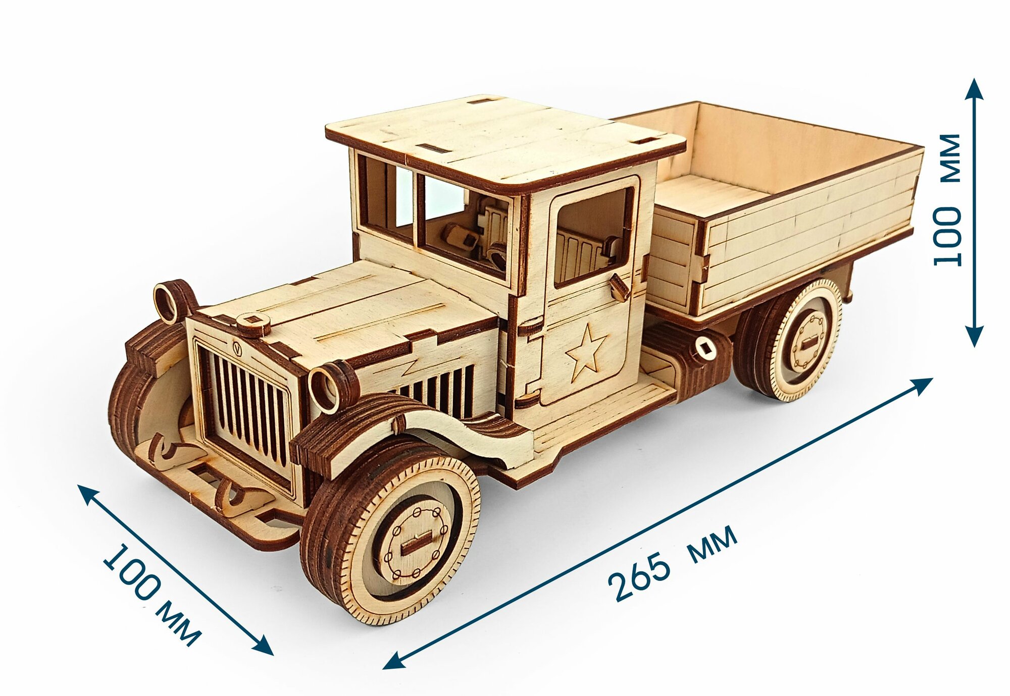 Деревянный конструктор грузовик "Полуторка" — фото 1