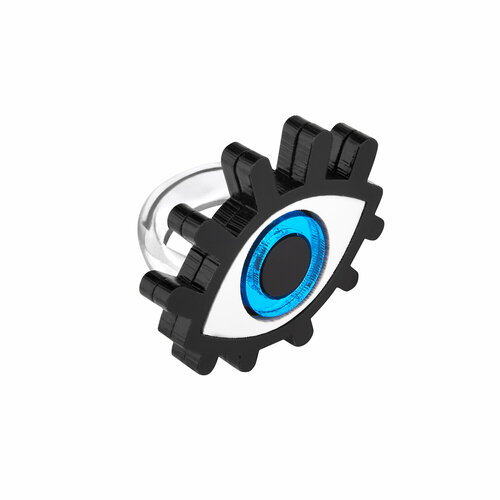 Кольцо MONOLAMA, акрил, размер 18, голубой