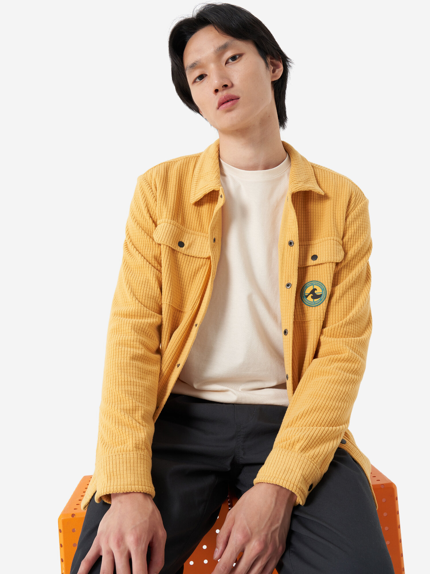 Джемпер PROTEST Protest AW25 Male AU FLEECE SHIRT, размер 54, , охра