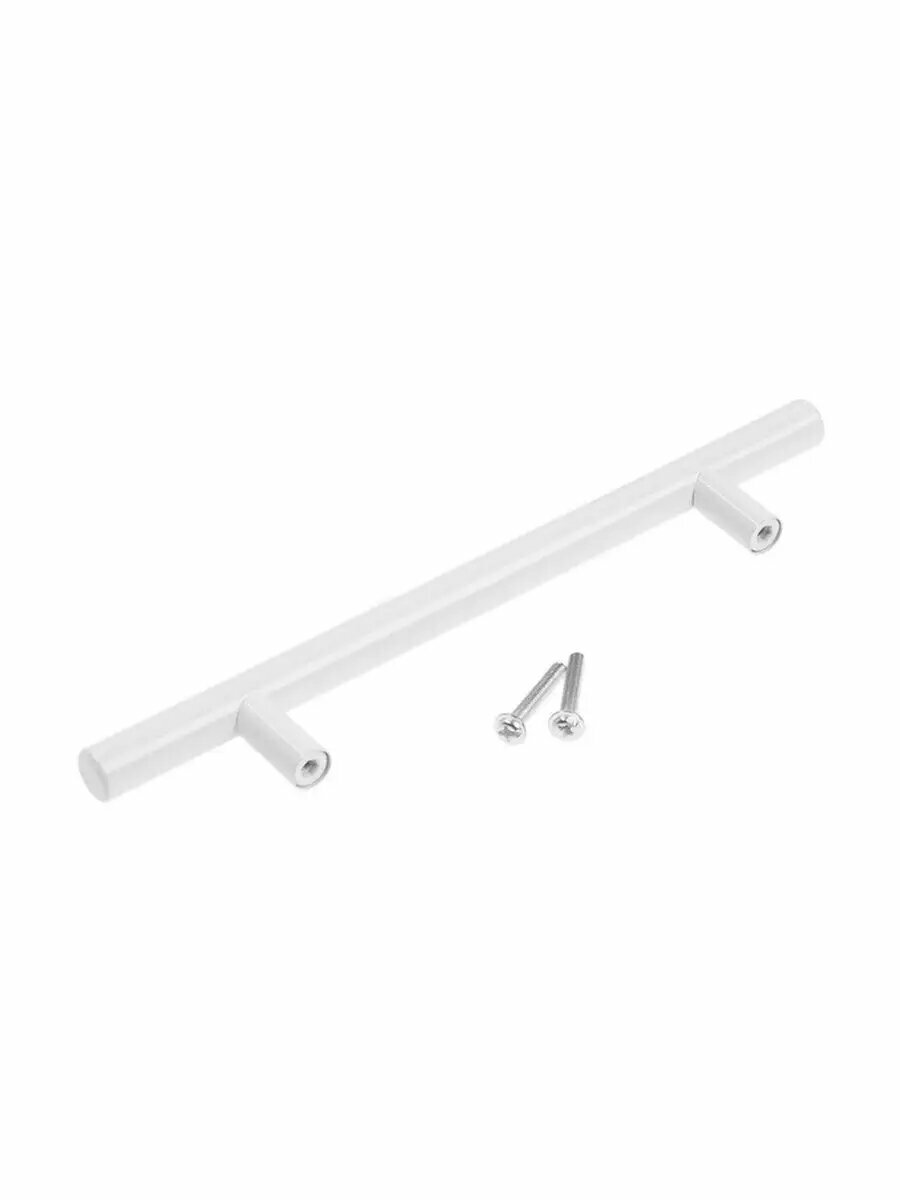 Фурнитура Для Мебели Ручки для мебели рейлинг d=12 мм м/о 128 мм белый