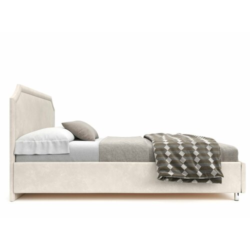 Кровать двуспальная 140х200 Soft Element Кайла Forest с мягким изголовьем с подъемным механизмом с ящиками велюр фиолетовый на ножках 51971₽