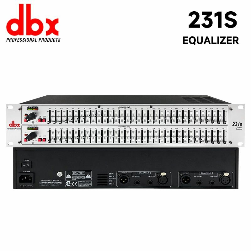 DBX-231S двойной 31-секционный эквалайзер с фильтром высоких частот для устранения низкочастотного шума