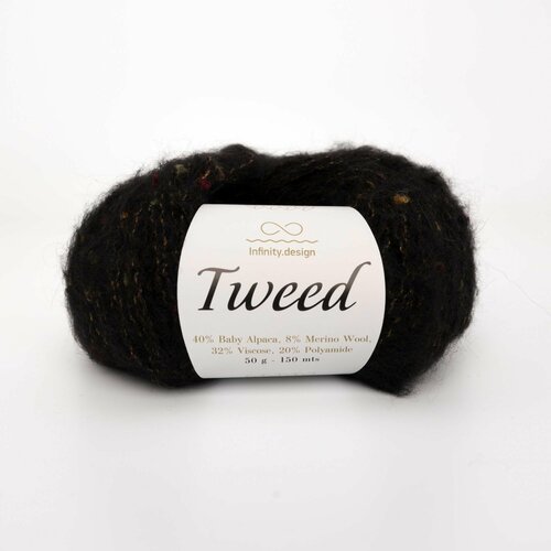 Пряжа INFINITY TWEED 1099 BLACK (2 мотка )