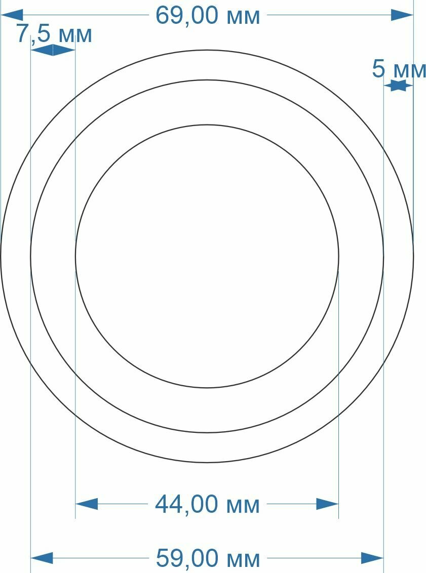Кольца проставочные GA DB MFT-25 (фанера 18мм) утопл. — фото 1