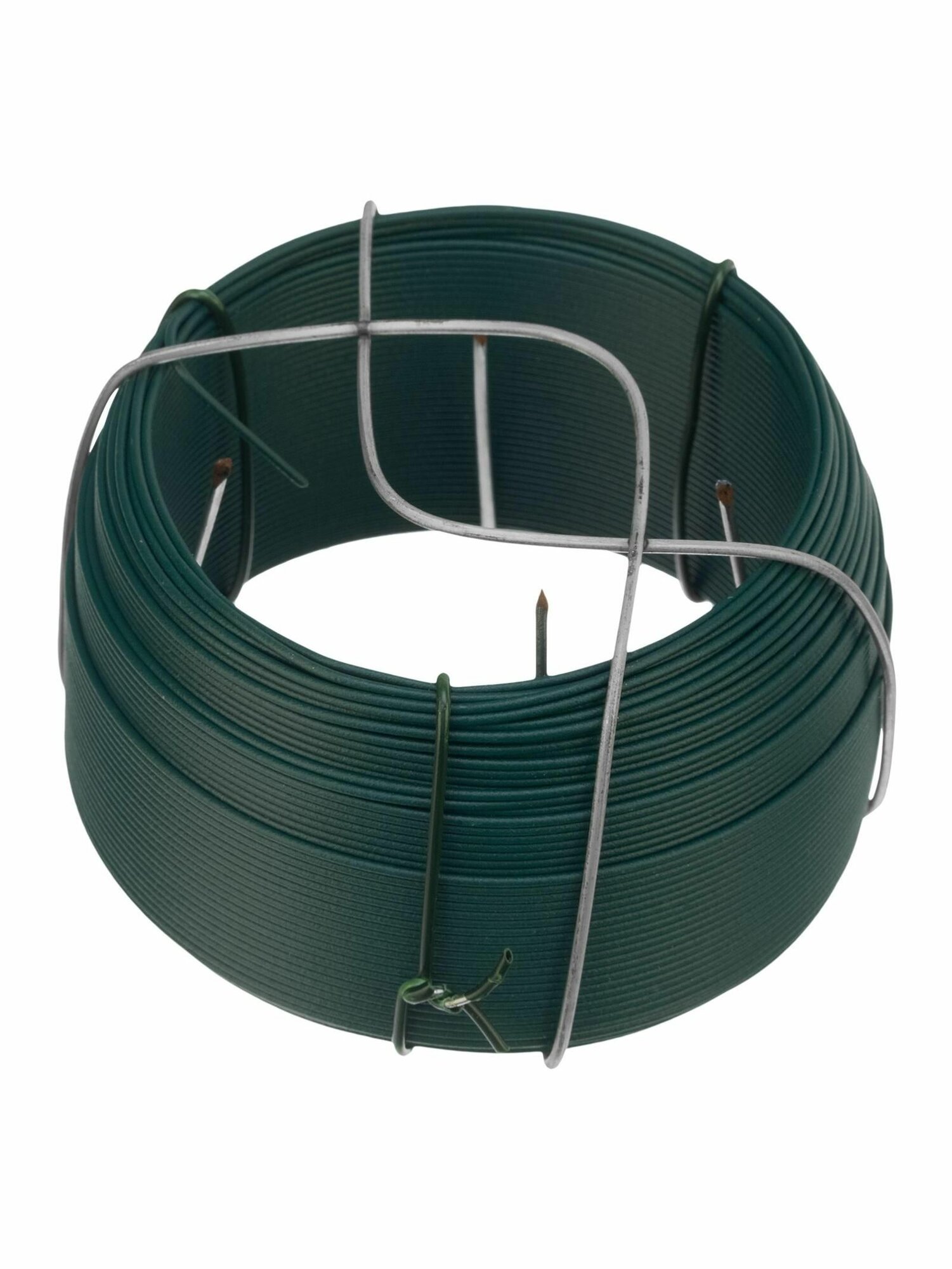 Проволока с ПВХ покрытием зеленая 0.9 мм длина 50 м Сибртех 47770