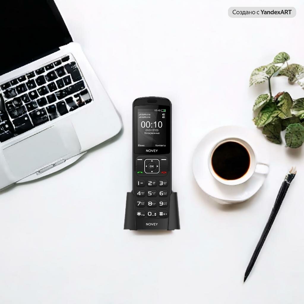 Мобильный телефон NOVEY D10 Black, черный - кнопочный телефон
