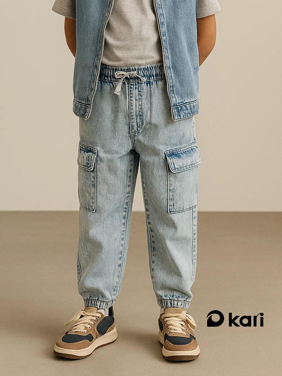 Джинсы kari Весна-лето 2025 размер 8-9 синий