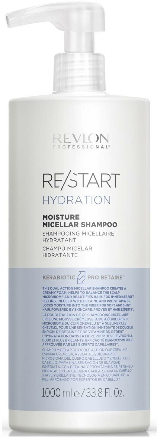 Шампунь REVLON Мицеллярный для нормальных и сухих волос Moisture Micellar Shampoo, 1000 мл