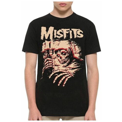 фото Футболка design heroes misfits / панк-рок мужская черная l
