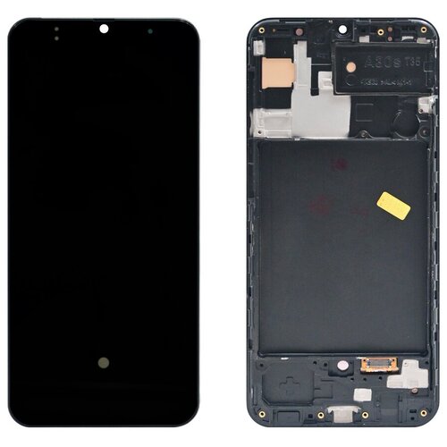 Дисплей для Samsung A307FN/DS (A30s) в рамке (черный) OLED