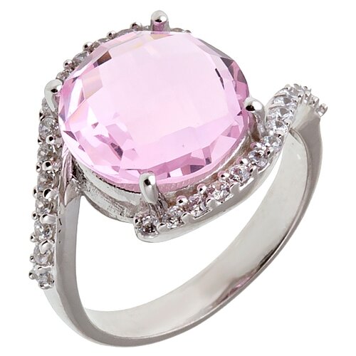 Кольцо Balex, бижутерный сплав, топаз, фианит, размер 20, розовый кольцо qudo бижутерный сплав серебрение фианит размер 18 розовый