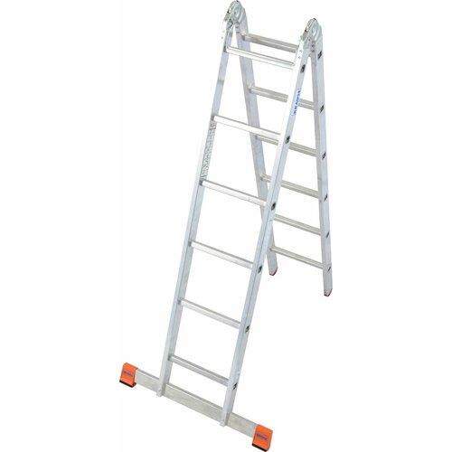 Универсальная шарнирная лестница Krause Monto TriMatic 2x6, 129901 двусторонняя стремянка krause rolly 2x2 130037