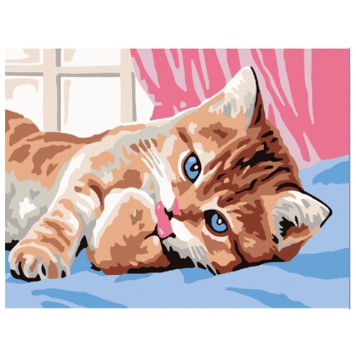Картина по номерам 15×20 см, юнландия «Котёнок», на холсте, акрил, кисти, 662502