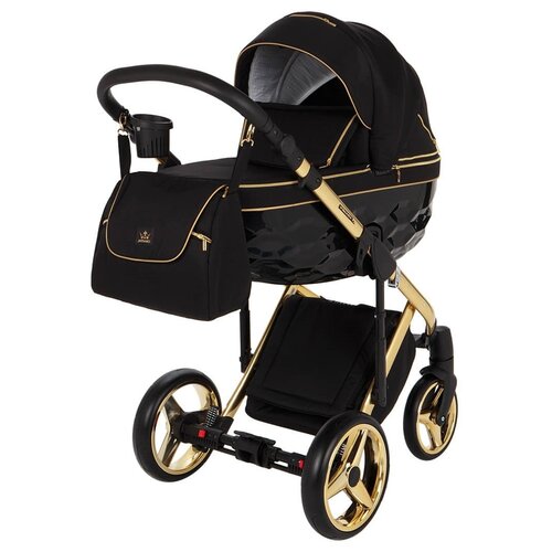 Коляска универсальная Adamex Chantal Special Edition 2 в 1, C1-A - черный, золотой