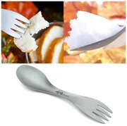 Ловилка - ложка-вилка походная двухсторонняя титановая Spork Titanium