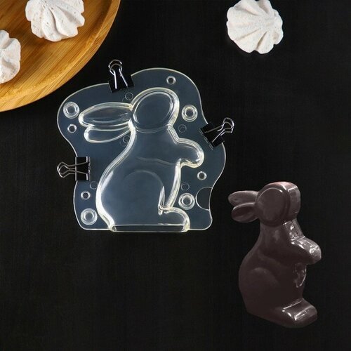 Молд «Кролик», 13,5×13 см, цвет прозрачный (1шт.)