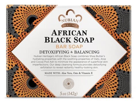 Nubian Heritage Мыло кусковое African Black Soap, 142 г