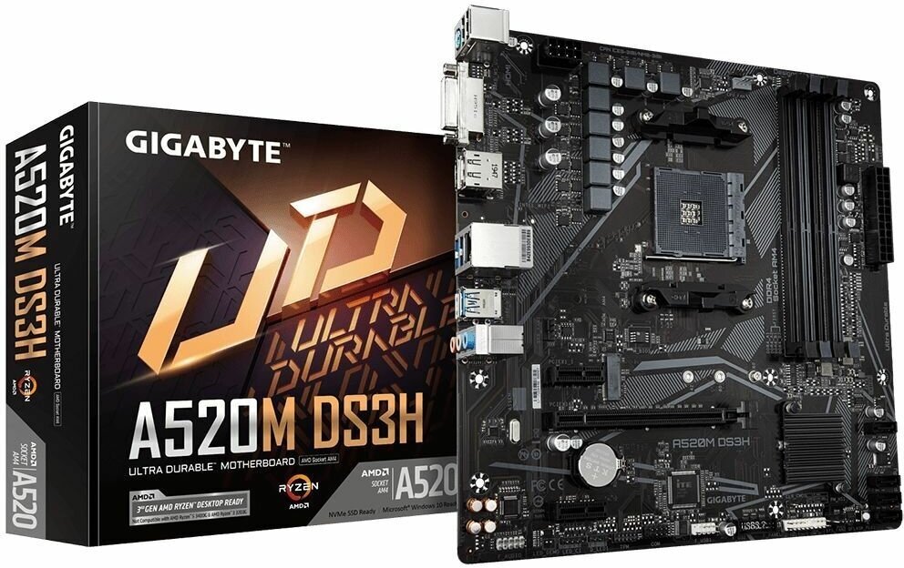 Материнская плата GigaByte A520M DS3H