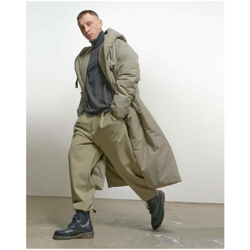 фото Утепленная длинная парка с капюшоном - l-xl - черный s.t.i.c.h.