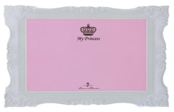 Коврик под миску "My Princess" 44х28 см, розовый