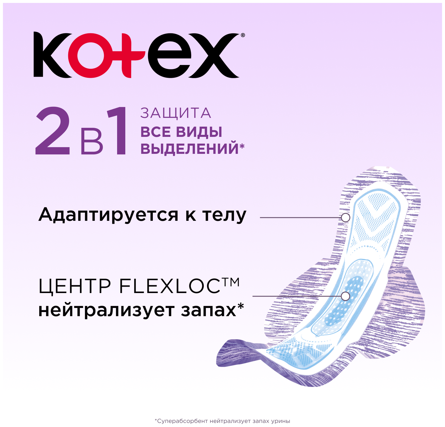 Прокладки Kotex 2в1 нормал, 7 шт - фото №4