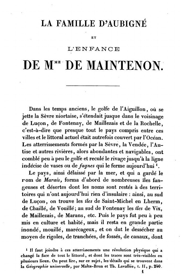 La Famille D'Aubigne Et L'Enfance De Mme De Maintenon - фото №3