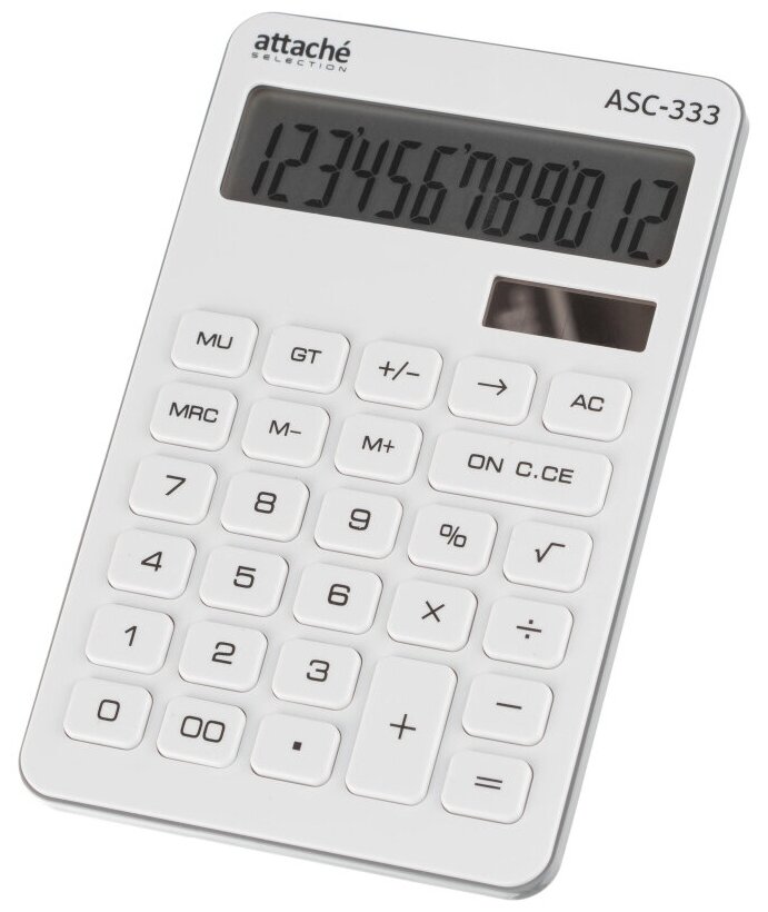 Калькулятор настоль. компакт Attache Selection ASС-33312р дв. пит170x108бел