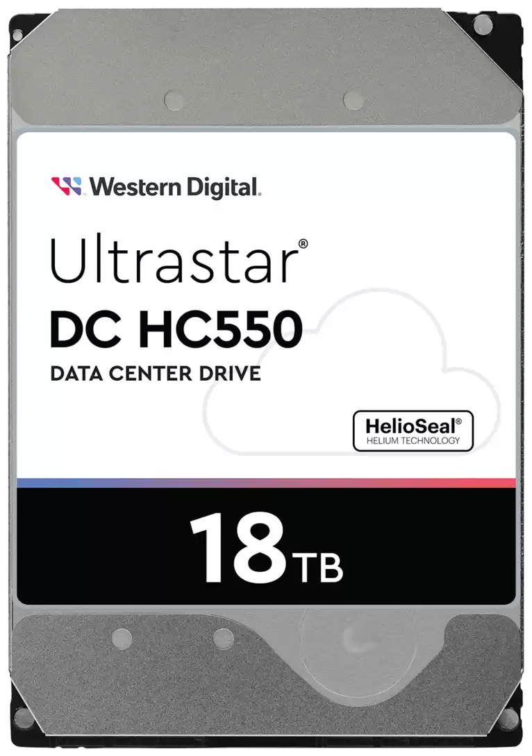 Жесткий диск WD Ultrastar DC HC550 WUH721818ALE6L4, 18ТБ, HDD, SATA III, 3.5" [0f38459] - фото №1