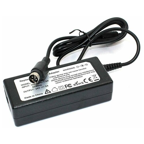 Блок питания для монитора и телевизора LCD 24V 3A 72W 4pin OEM 132000₽