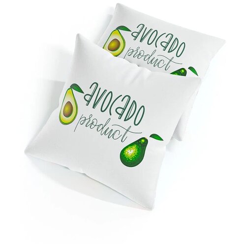 Комплект наволочек Свит Avocado product, бязь, 70 х 70 см, 2 шт., белый