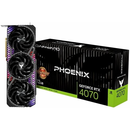 Видеокарта Gainward RTX4070 PHOENIX GS 12GB GDDR6X 192bit 3-DP HDMI