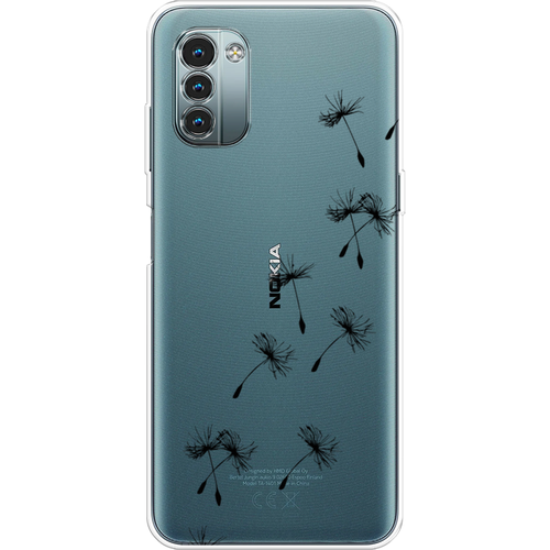 Силиконовый чехол на Nokia G21 / Нокиа G21 Летящие одуванчики, прозрачный силиконовый чехол на nokia g21 нокиа g21 синие ирисы прозрачный