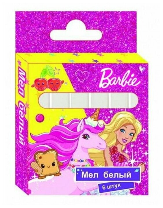 фото Набор мелков CENTRUM мел белый Барби 6 шт 90157