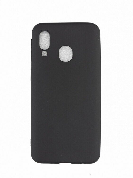 Чехол силиконовый для Samsung A40 (матовый, черный)