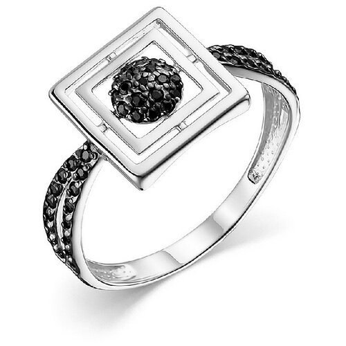 фото Кольцо corona, серебро, 925 проба, родирование, искусственный камень, фианит, размер 16, золотой