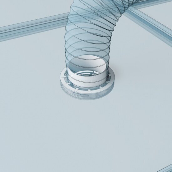 Диффузор приточно-вытяжной со стопорным кольцом и фланцем D160 16DK ERA - фотография № 9