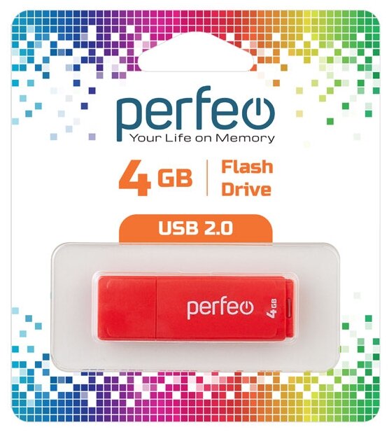 USB флешка Perfeo USB 4GB C04 Red